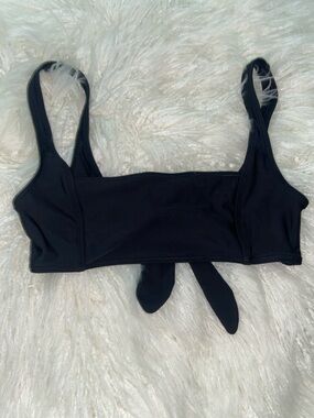 Kendall & Kylie Solid Black Bikini Top